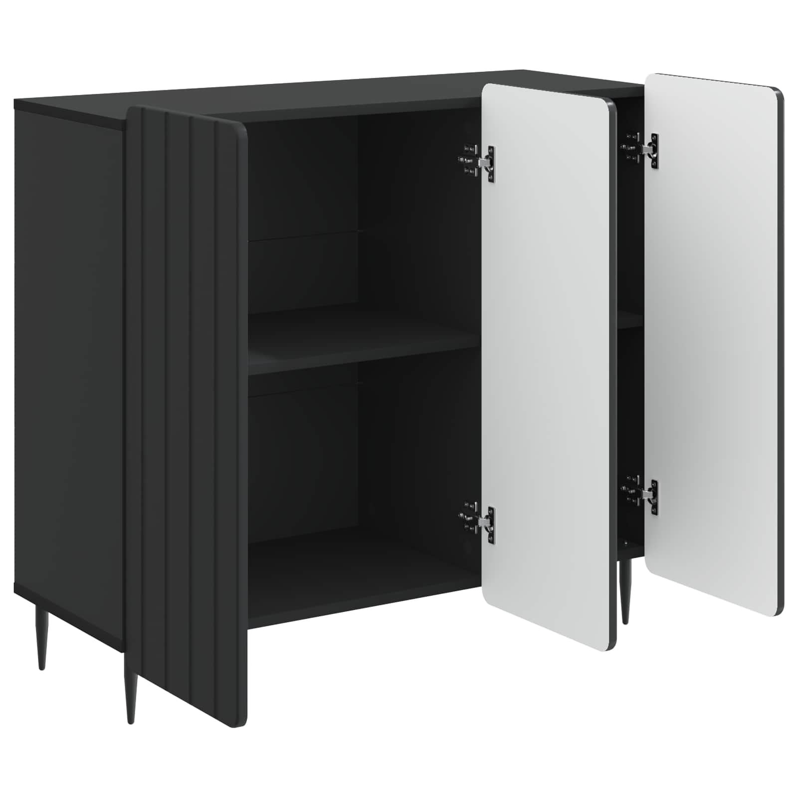 Sideboard Schwarz 89 x 34,5 x 82 cm Holzwerkstoff