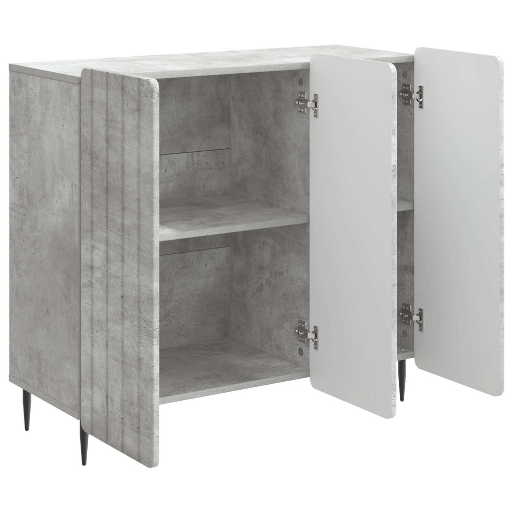 Sideboard Betongrau 89 x 34,5 x 82 cm Holzwerkstoff