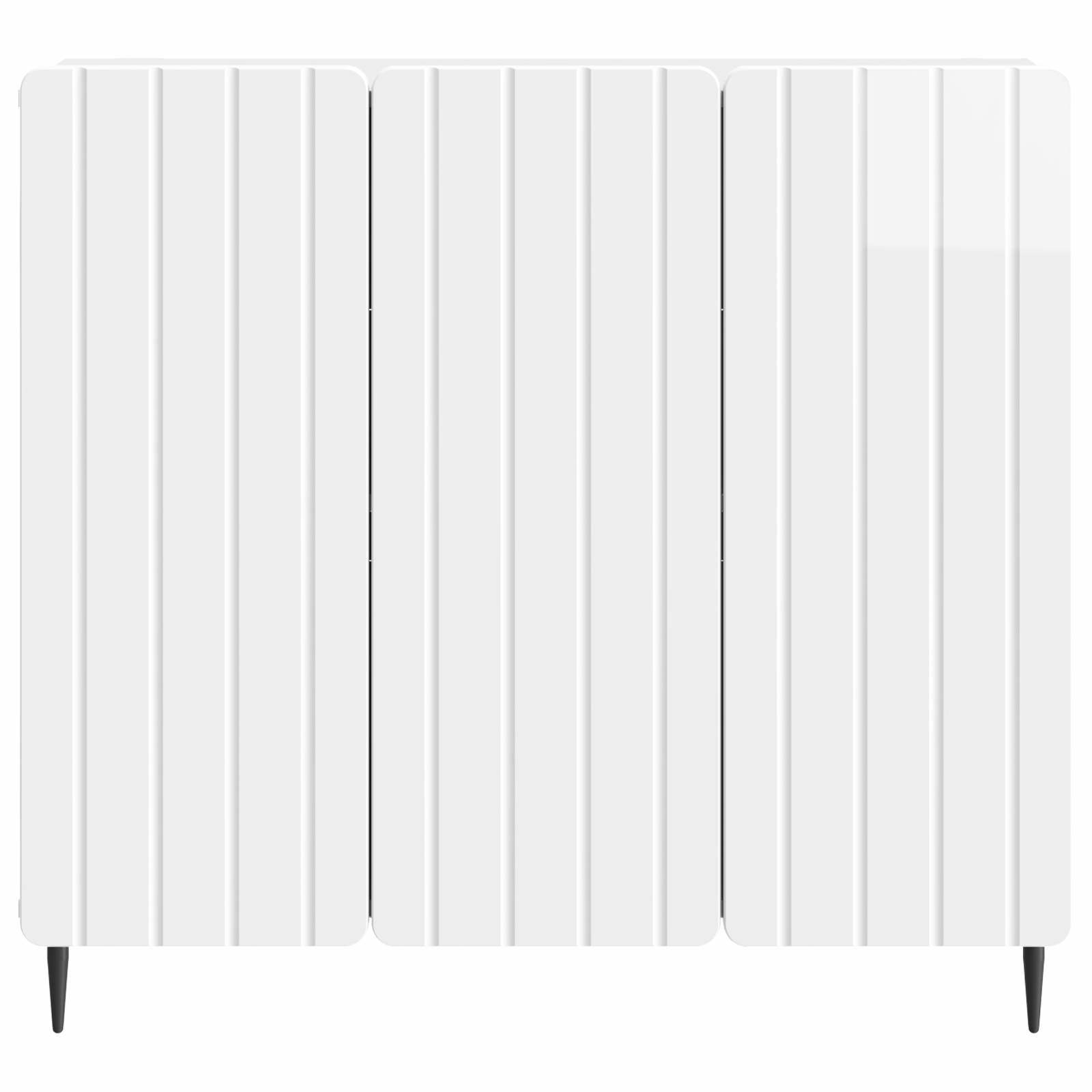 Sideboard Hochglanz Weiß 89 x 34,5 x 82 cm Holzwerkstoff