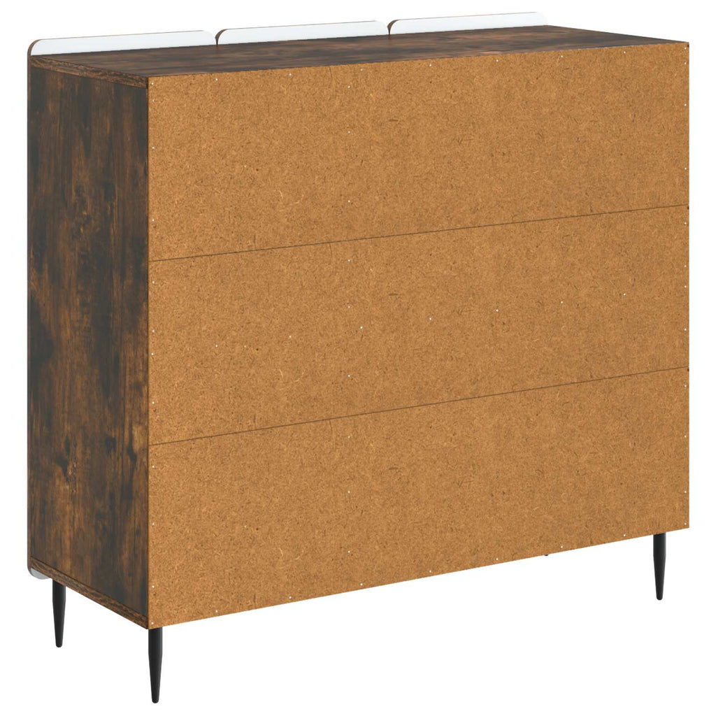 Sideboard Geräucherte Eiche 89 x 34,5 x 82 cm Holzwerkstoff