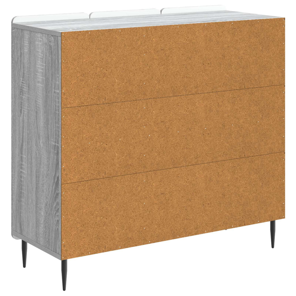 Sideboard Graues Sonoma 89 x 34,5 x 82 cm Holzwerkstoff