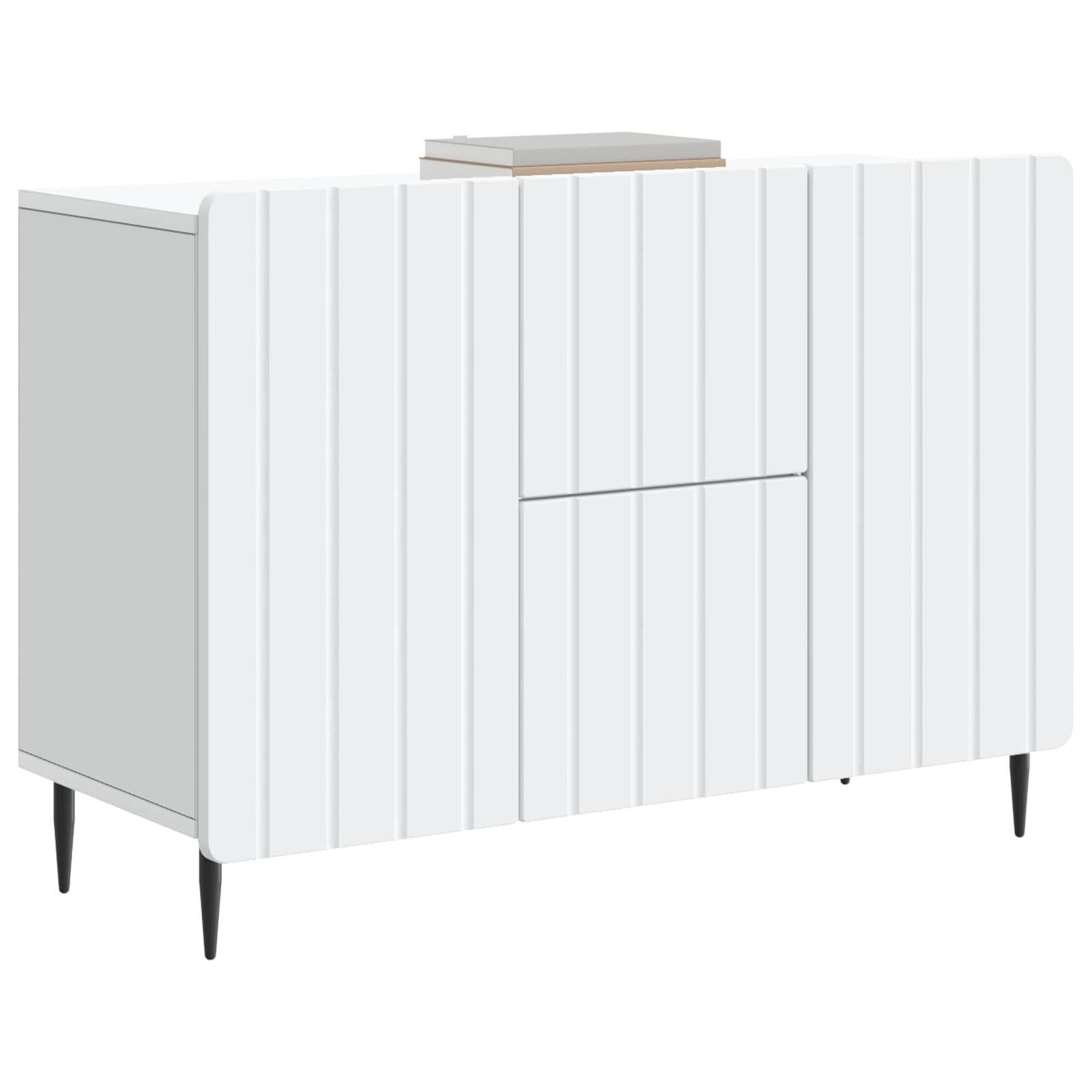 Sideboard mit Schubladen Weiß 89 x 34,5 x 62 cm Holzwerkstoff