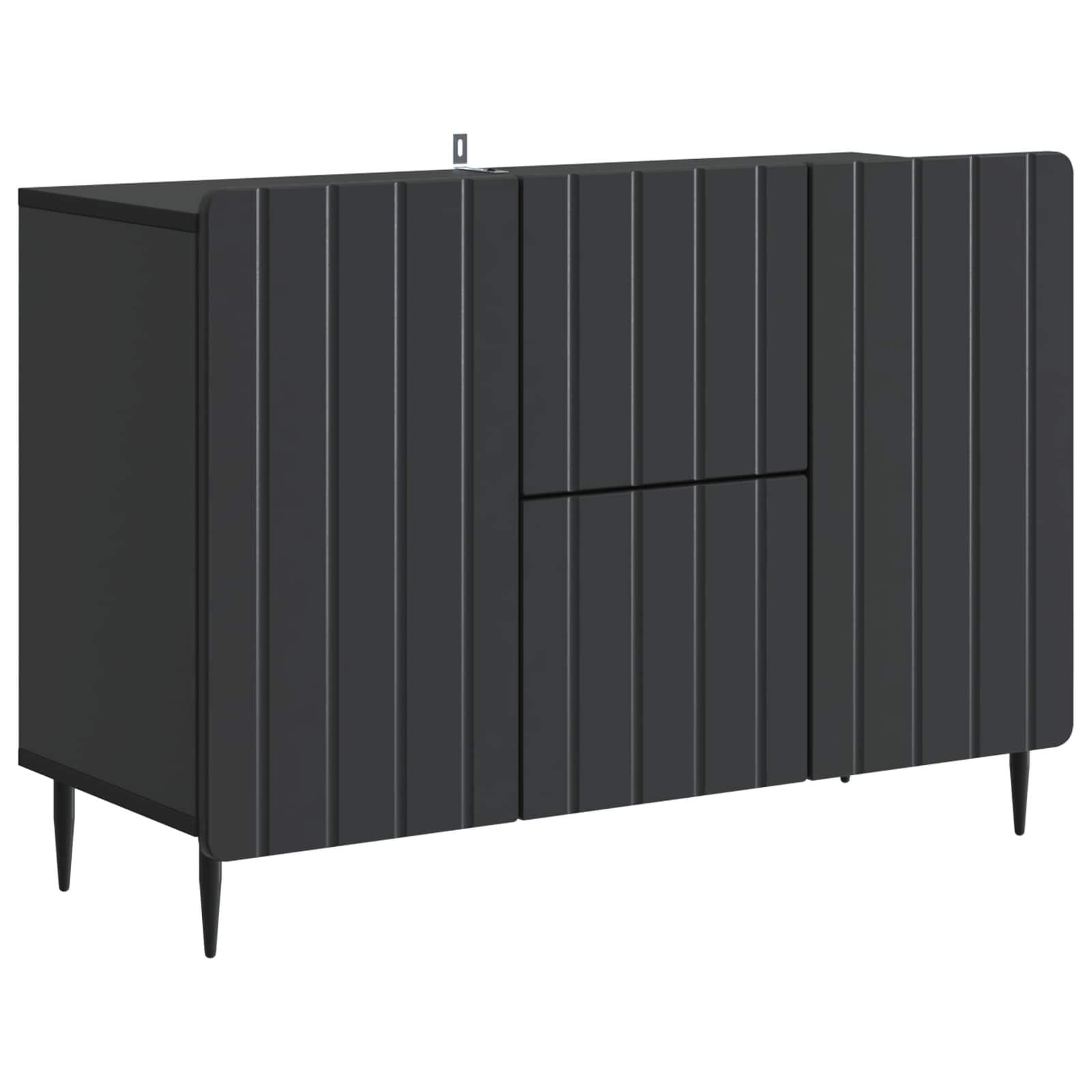 Sideboard Schwarz 89 x 34,5 x 62 cm Holzwerkstoff