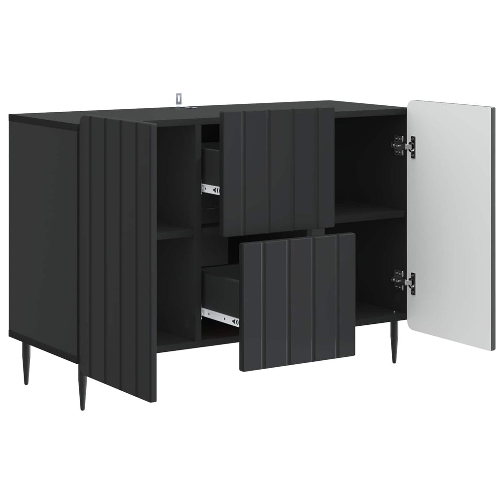 Sideboard Schwarz 89 x 34,5 x 62 cm Holzwerkstoff