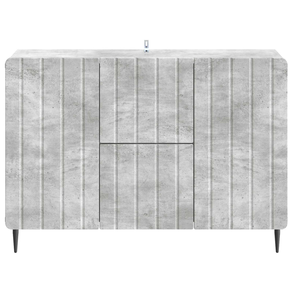 Sideboard Betongrau 89 x 34,5 x 62 cm Holzwerkstoff