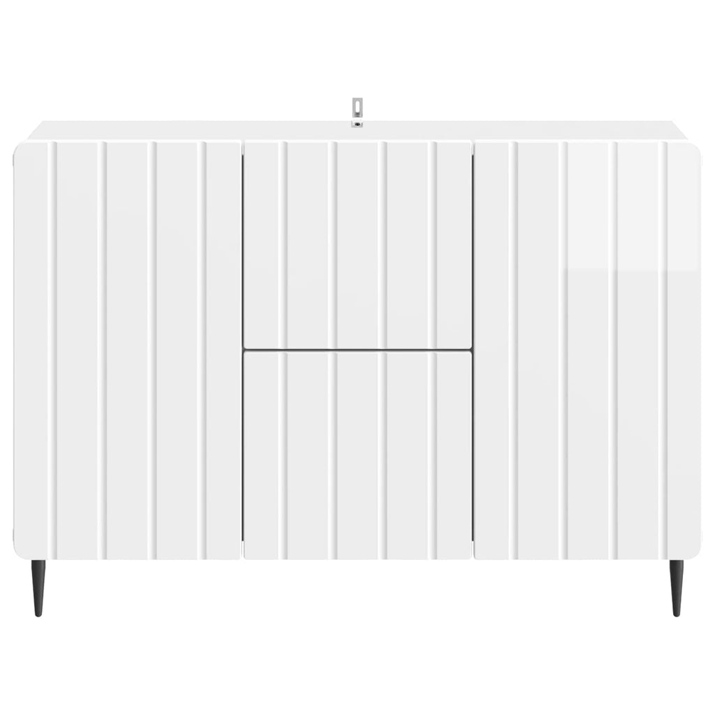 Sideboard Hochglanz Weiß 89 x 34,5 x 62 cm Holzwerkstoff