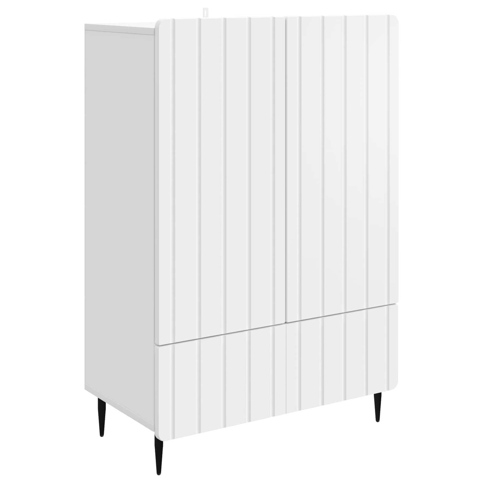 Sideboard mit Schubladen Weiß 66 x 34,5 x 97 cm Holzwerkstoff