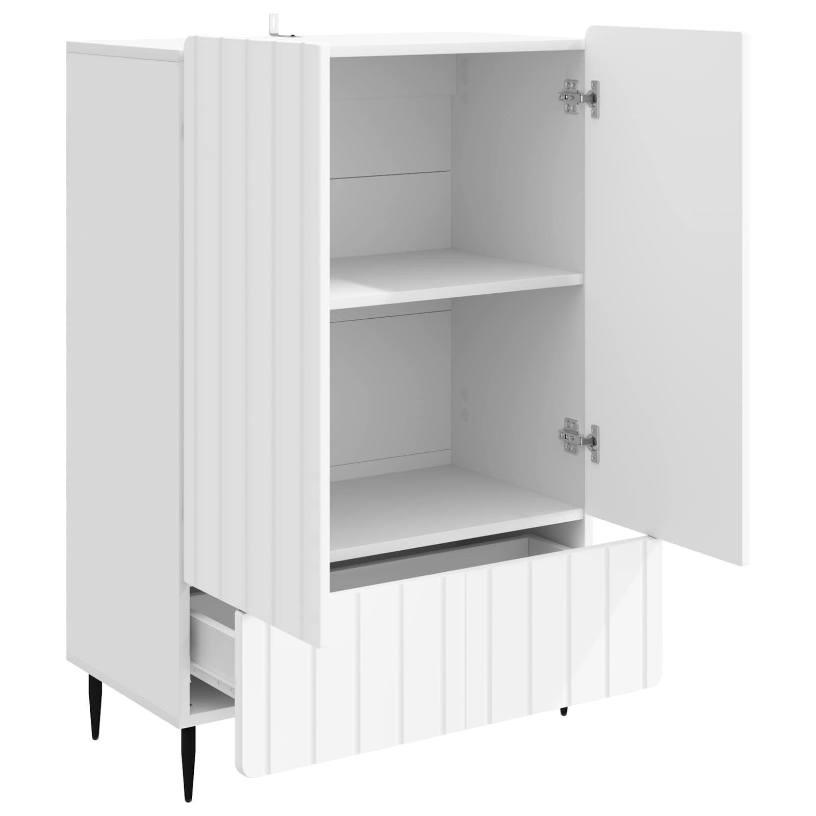 Sideboard mit Schubladen Weiß 66 x 34,5 x 97 cm Holzwerkstoff