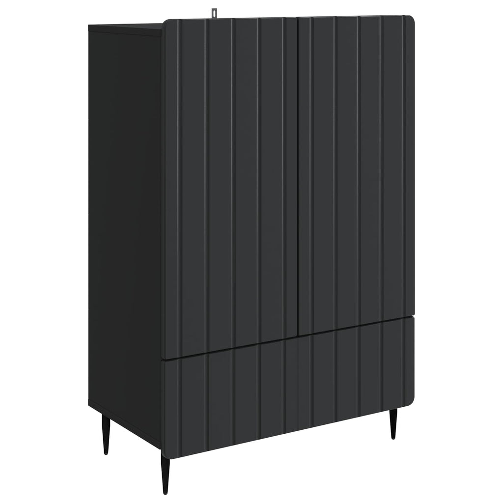 Sideboard Schwarz 66 x 34,5 x 97 cm Holzwerkstoff