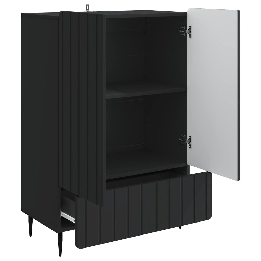 Sideboard Schwarz 66 x 34,5 x 97 cm Holzwerkstoff