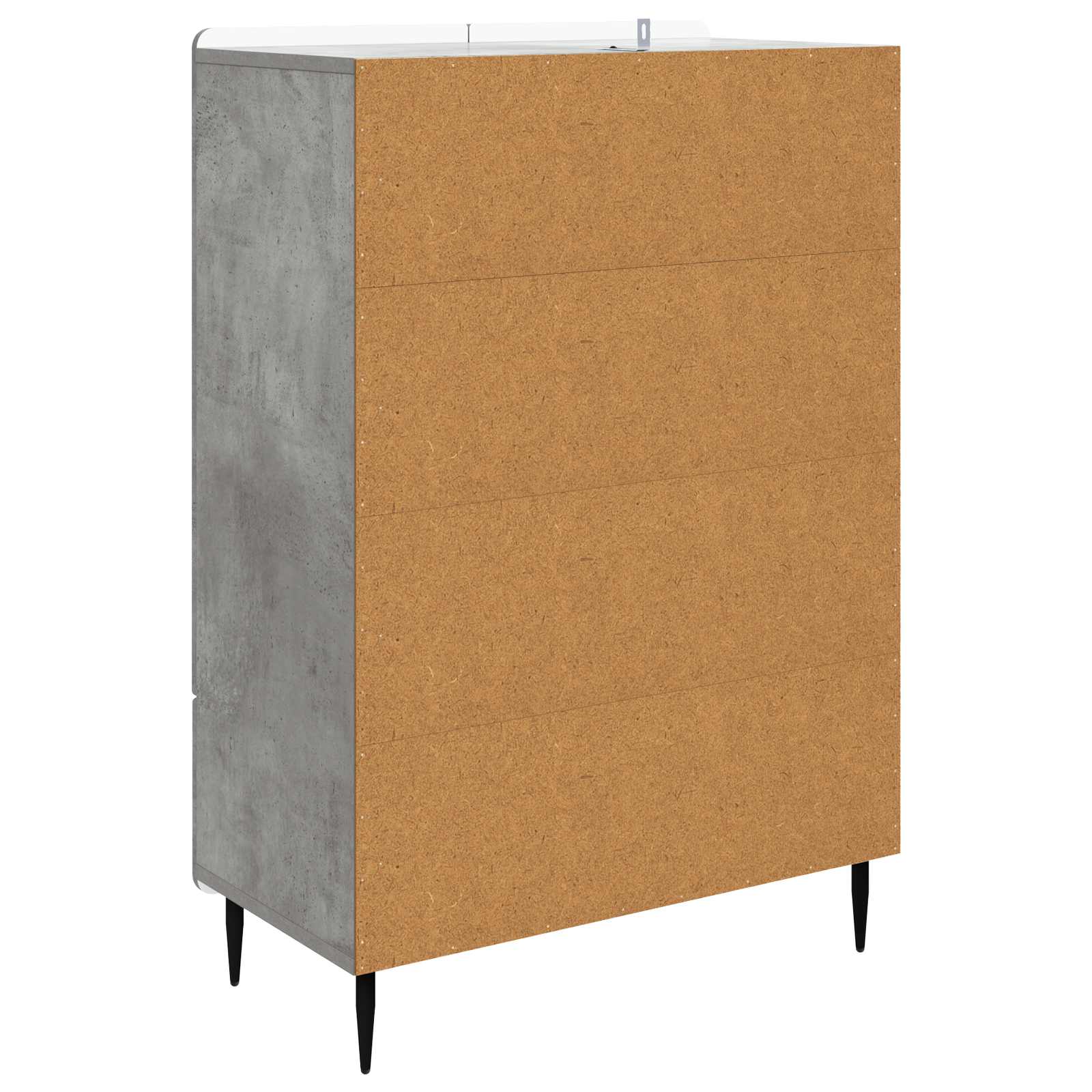 Sideboard Betongrau 66 x 34,5 x 97 cm Holzwerkstoff