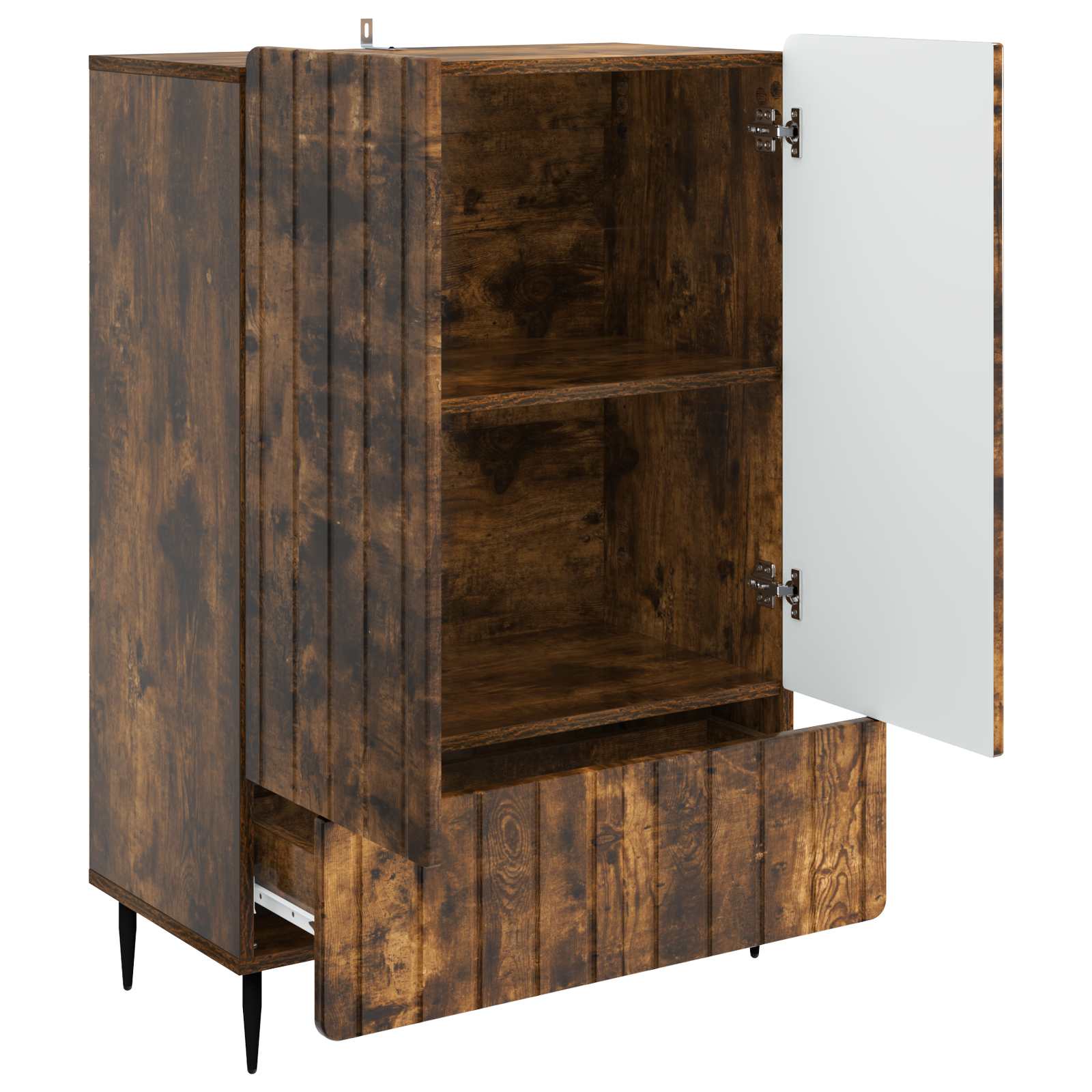 Sideboard Geräucherte Eiche 66 x 34,5 x 97 cm Holzwerkstoff