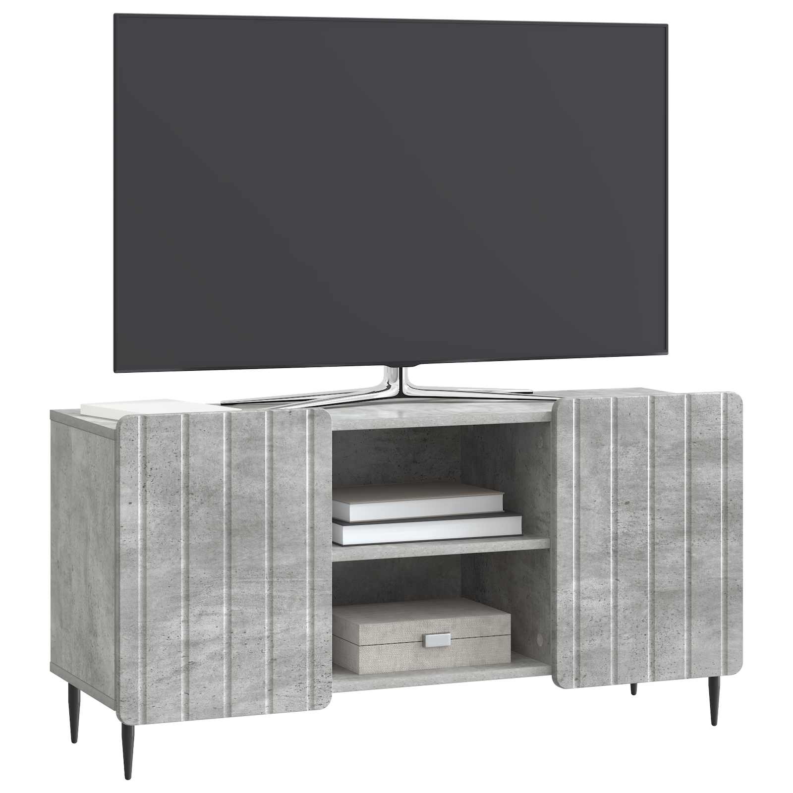 TV-Schränk Betongrau 102 x 34,5 x 52 cm Holzwerkstoff