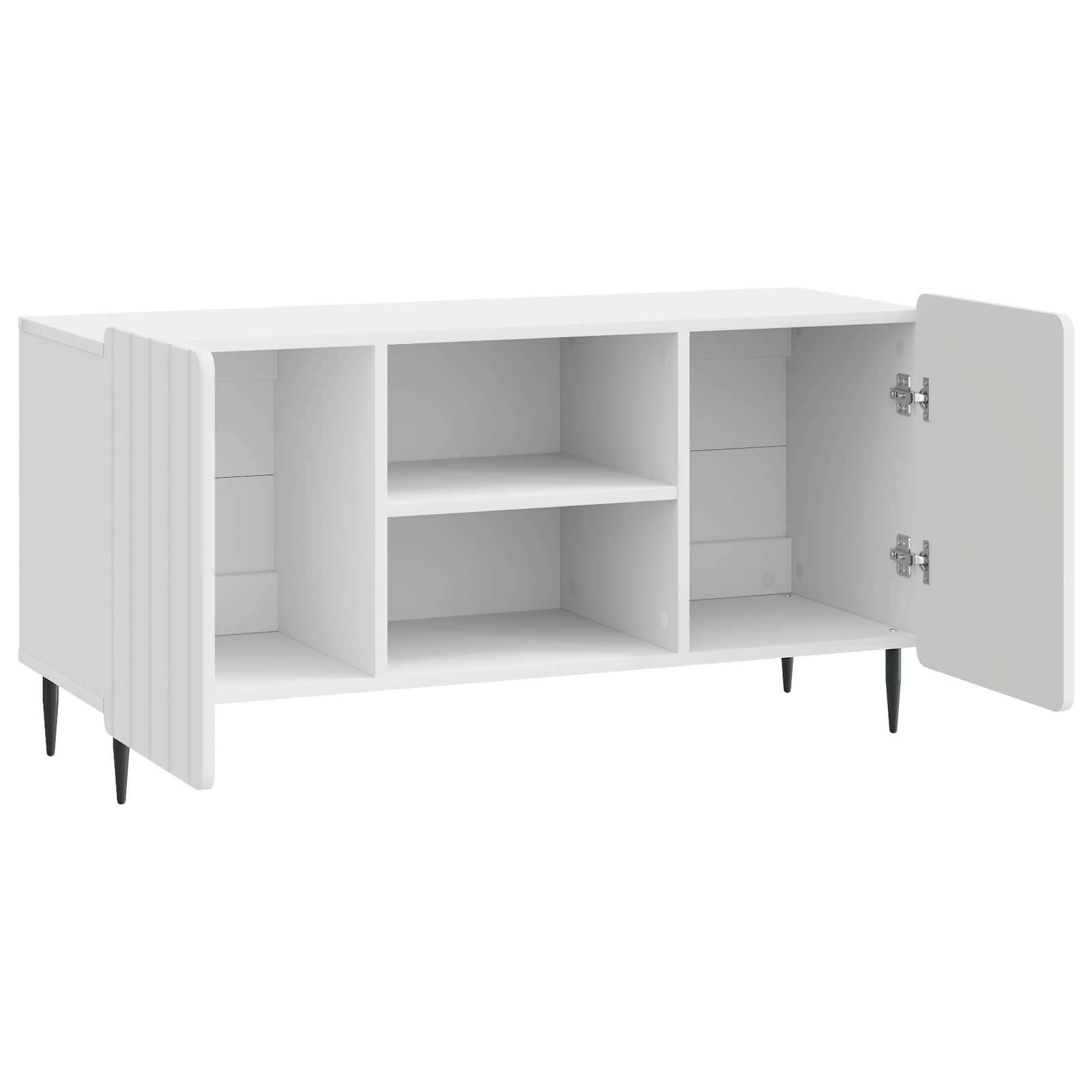 TV-Schränk Hochglanz Weiß 102 x 34,5 x 52 cm Holzwerkstoff