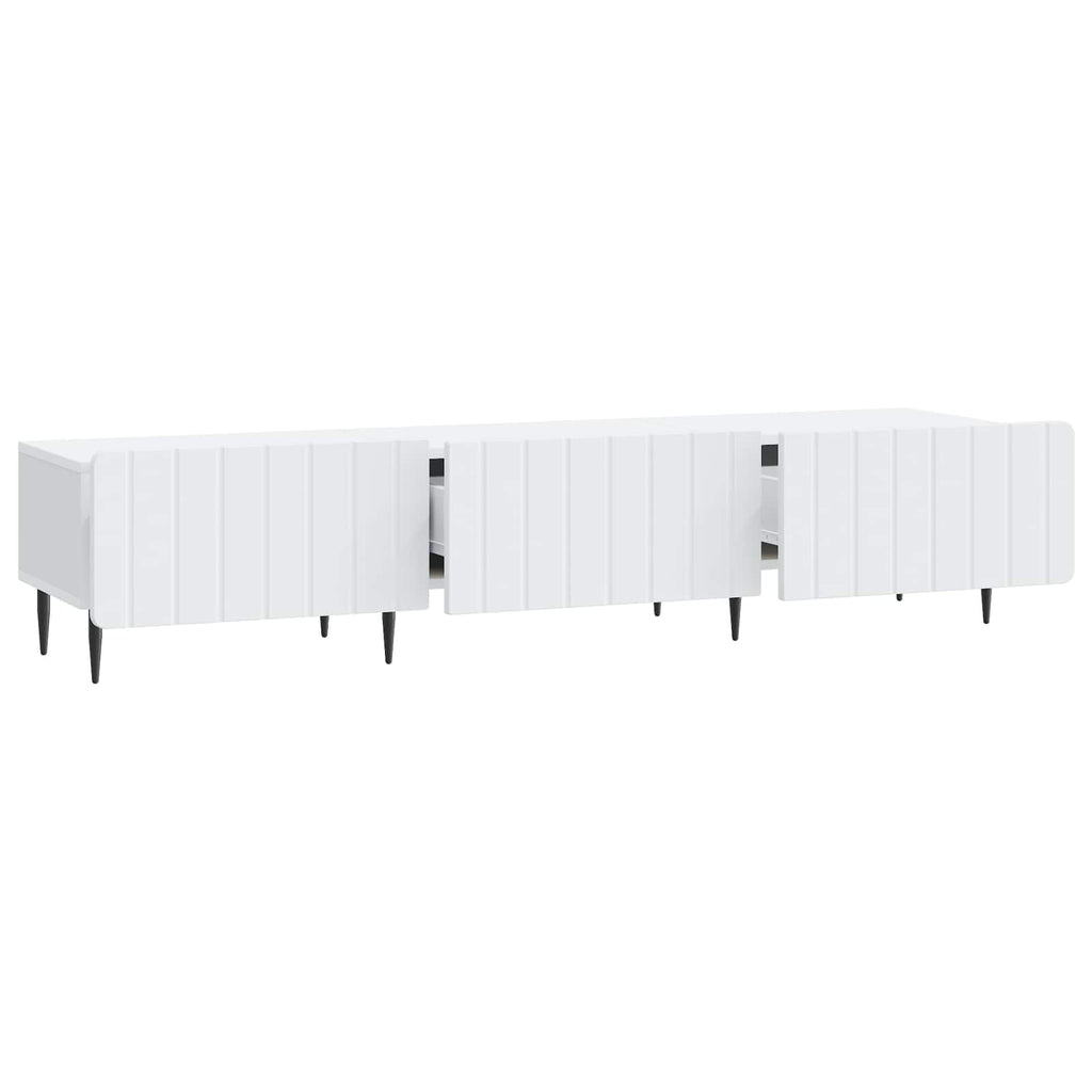 TV-Schränk mit Schubladen Weiß 147 x 34,5 x 32 cm Holzwerkstoff