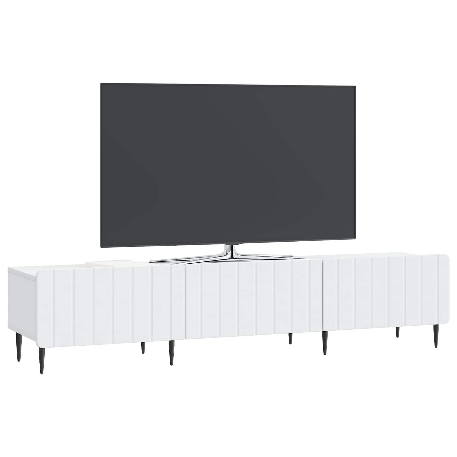TV-Schränk mit Schubladen Weiß 147 x 34,5 x 32 cm Holzwerkstoff