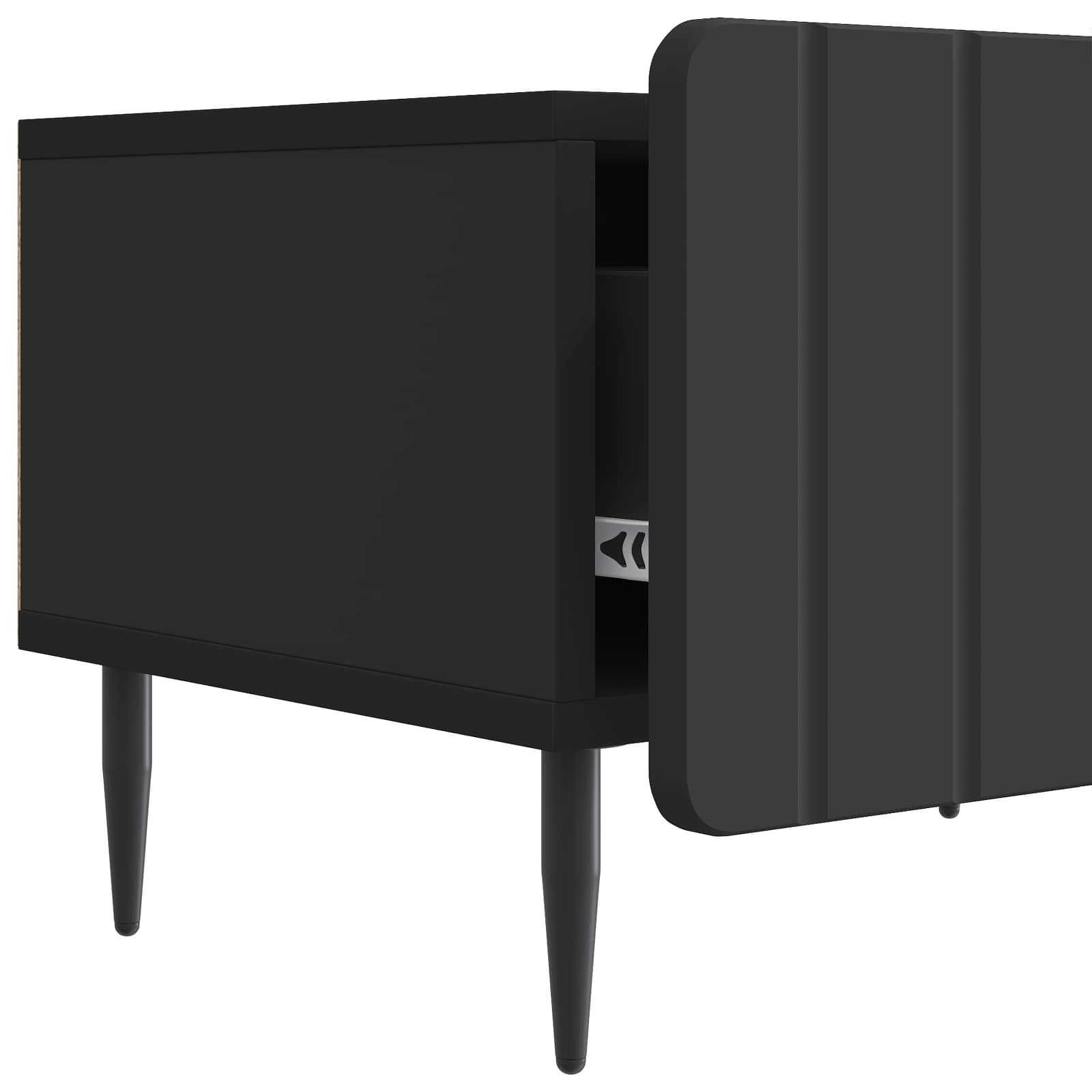 TV-Schränk Schwarz 147 x 34,5 x 32 cm Holzwerkstoff