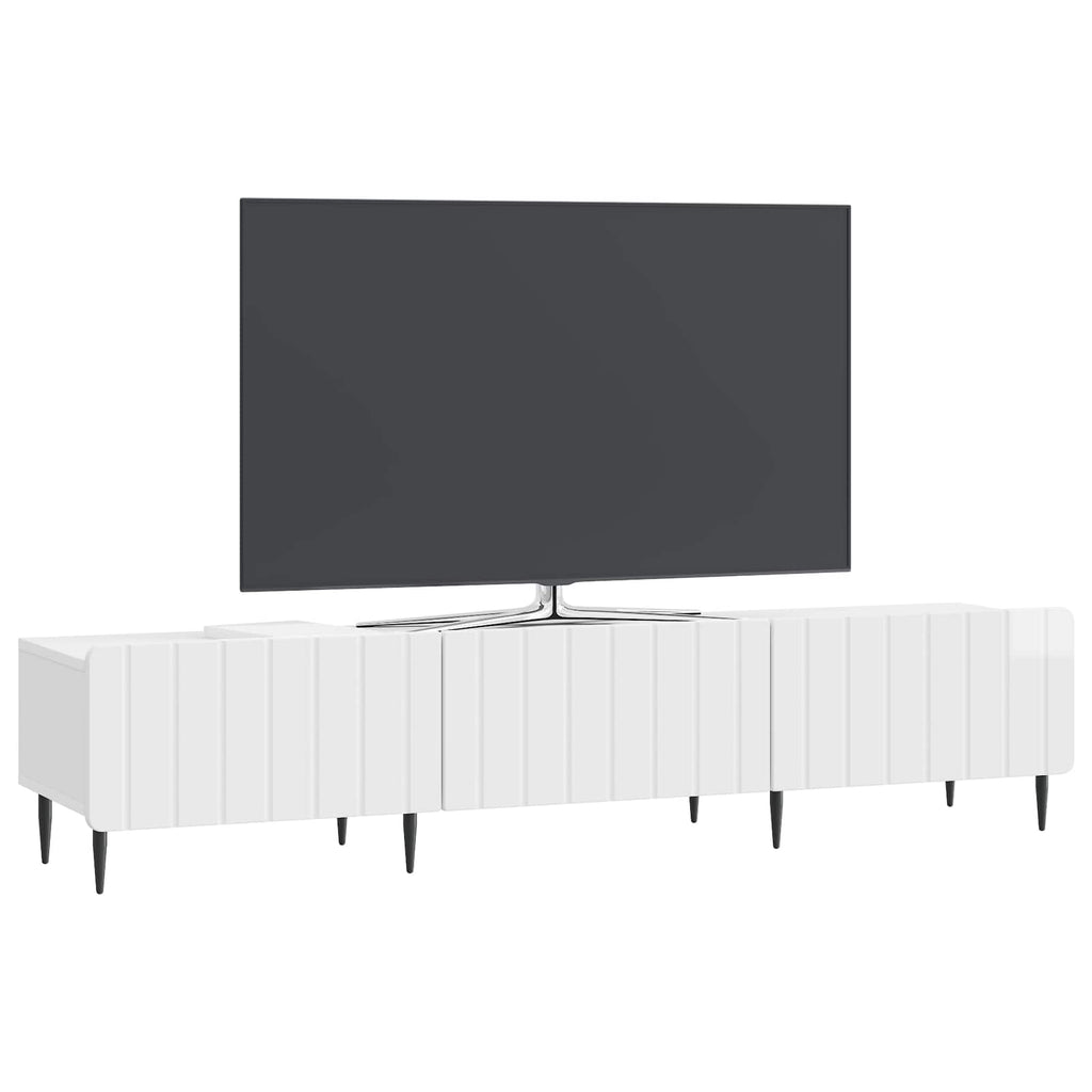 TV-Schränk Hochglanz Weiß 147 x 34,5 x 32 cm Holzwerkstoff