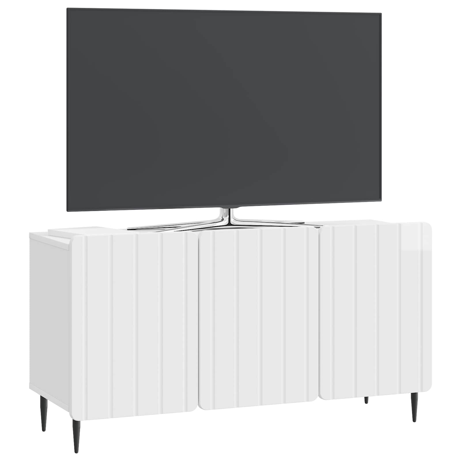 TV-Schränk Hochglanz Weiß 99 x 34,5 x 52 cm Holzwerkstoff