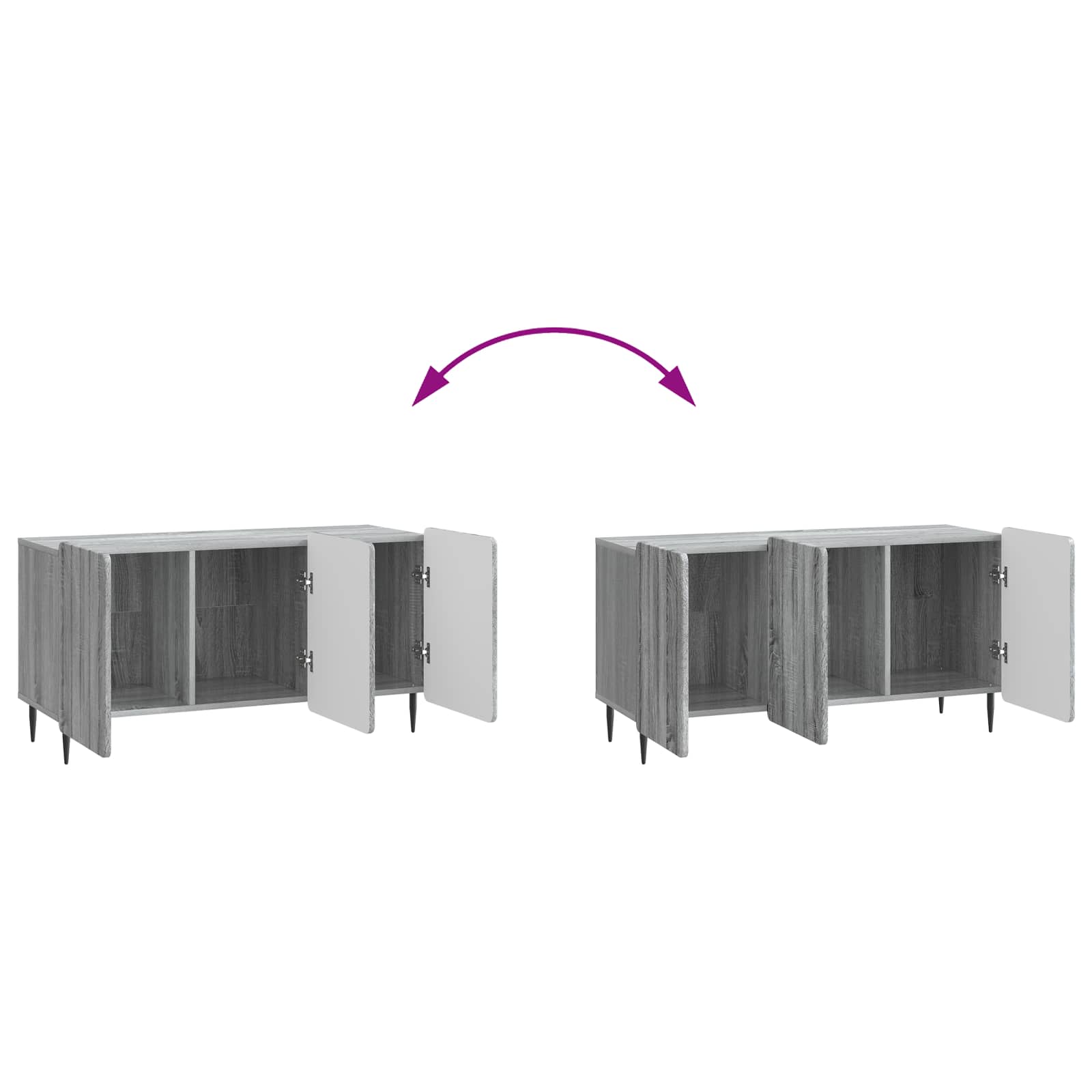 TV-Schränk Graues Sonoma 99 x 34,5 x 52 cm Holzwerkstoff