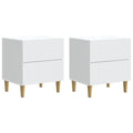 Nachttisch 2 pcs Weiß 43 x 34,5 x 48 cm Holzwerkstoff