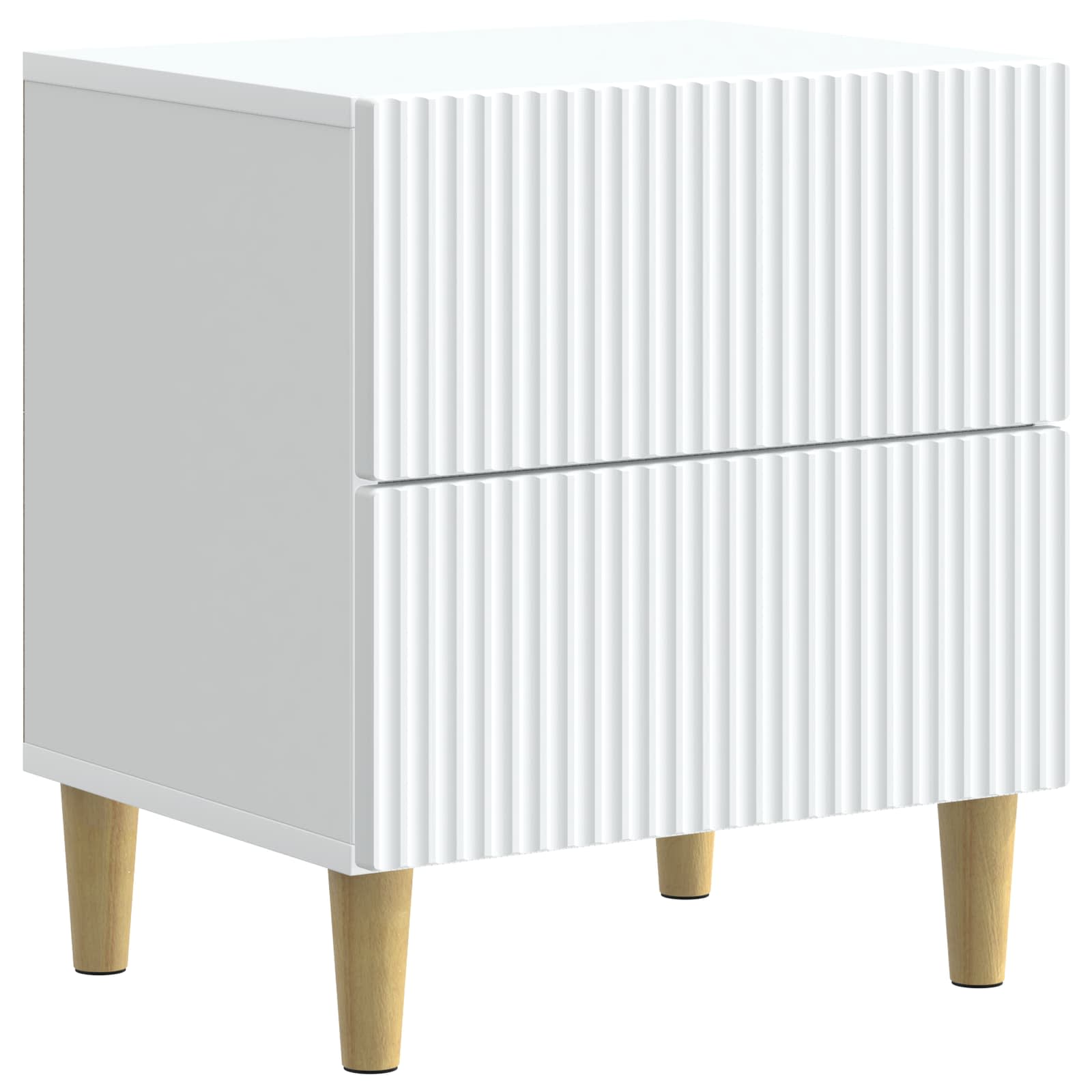 Nachttisch 2 pcs Weiß 43 x 34,5 x 48 cm Holzwerkstoff