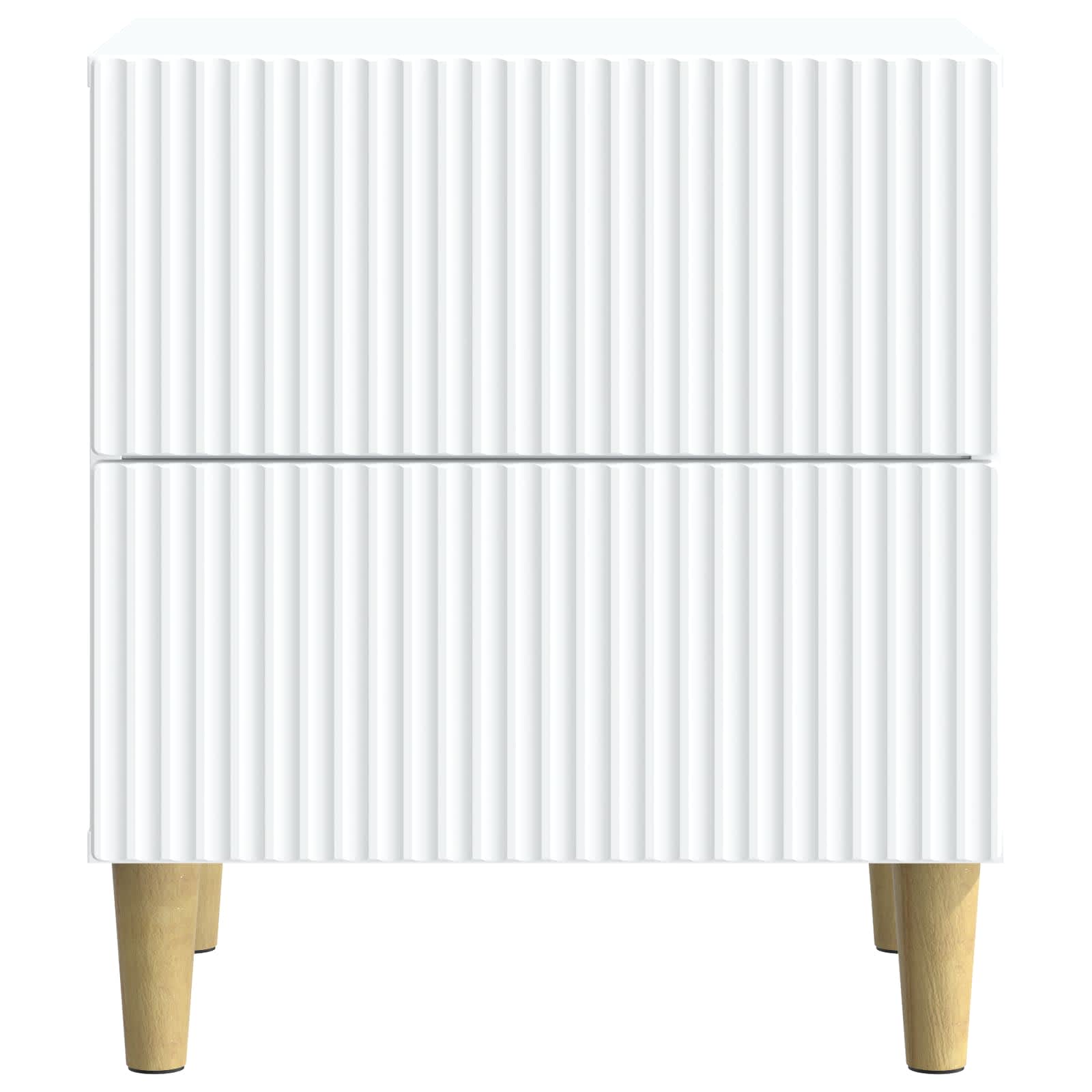 Nachttisch 2 pcs Weiß 43 x 34,5 x 48 cm Holzwerkstoff