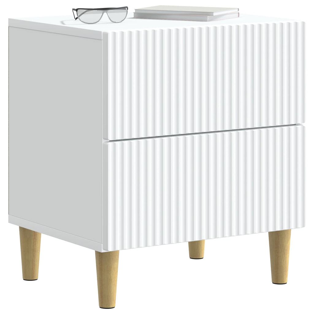 Nachttisch 2 pcs Weiß 43 x 34,5 x 48 cm Holzwerkstoff
