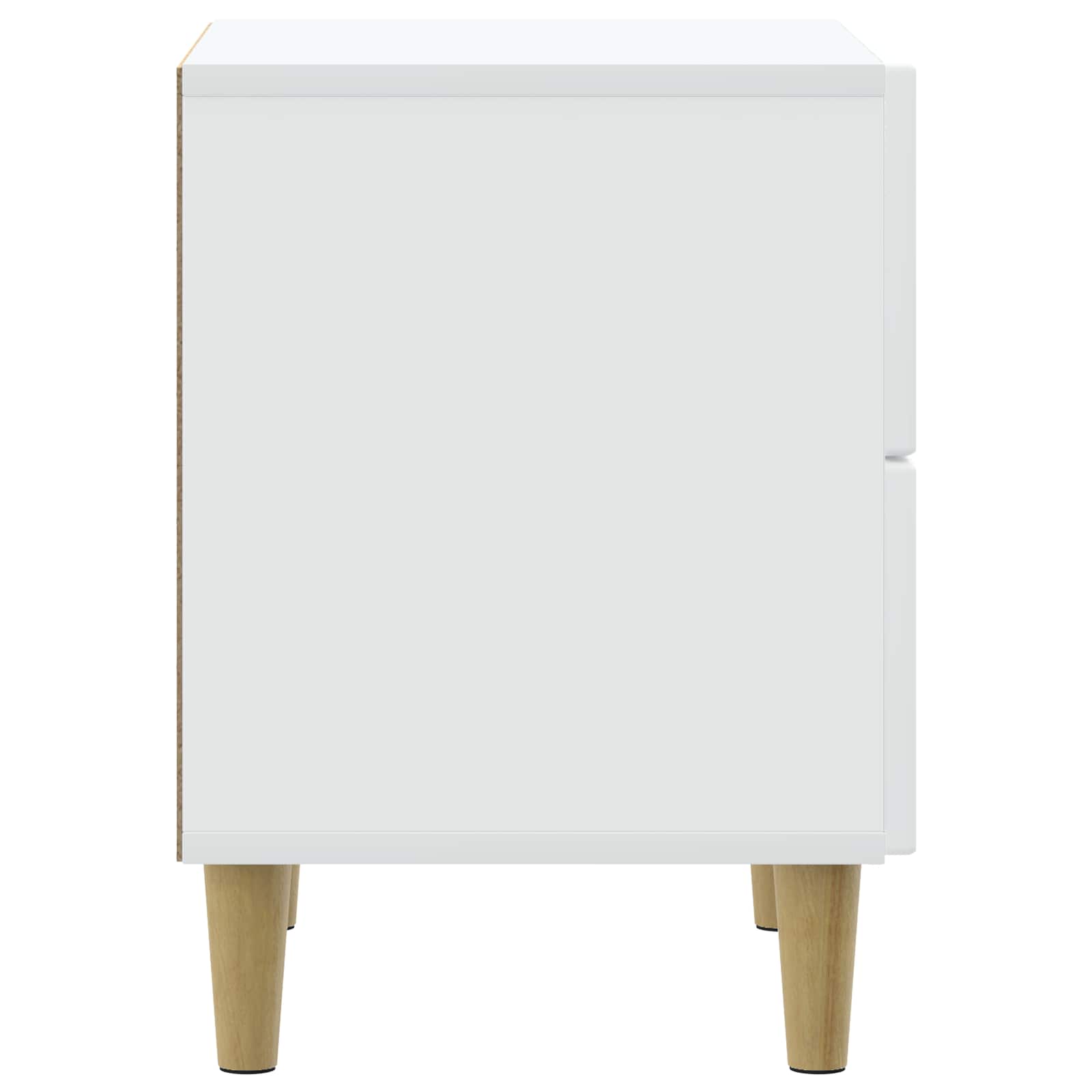 Nachttisch 2 pcs Weiß 43 x 34,5 x 48 cm Holzwerkstoff