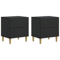 Nachttisch 2 pcs Schwarz 43 x 34,5 x 48 cm Holzwerkstoff