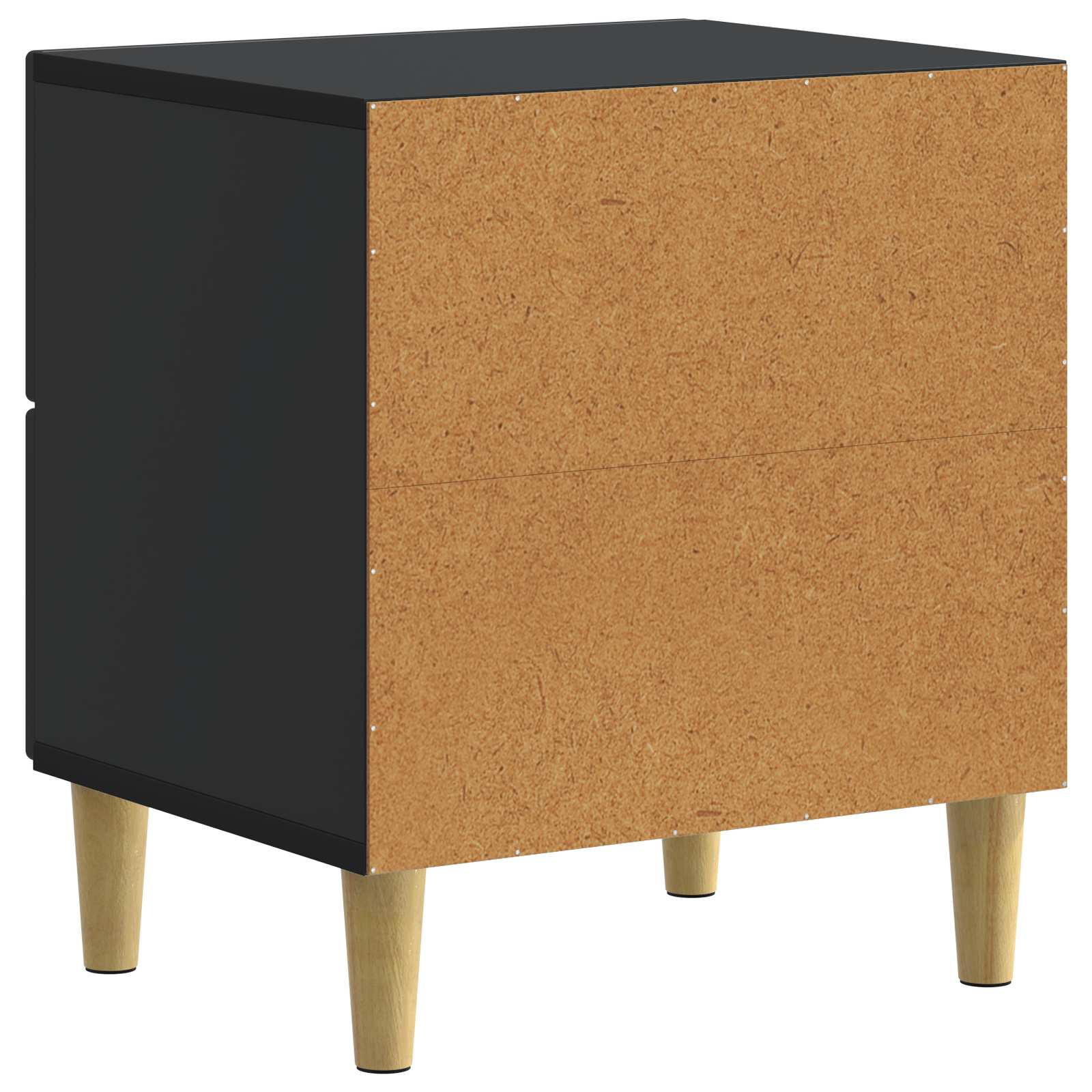 Nachttisch 2 pcs Schwarz 43 x 34,5 x 48 cm Holzwerkstoff