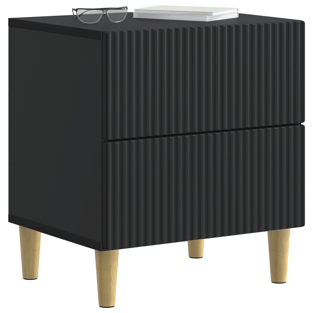 Nachttisch 2 pcs Schwarz 43 x 34,5 x 48 cm Holzwerkstoff