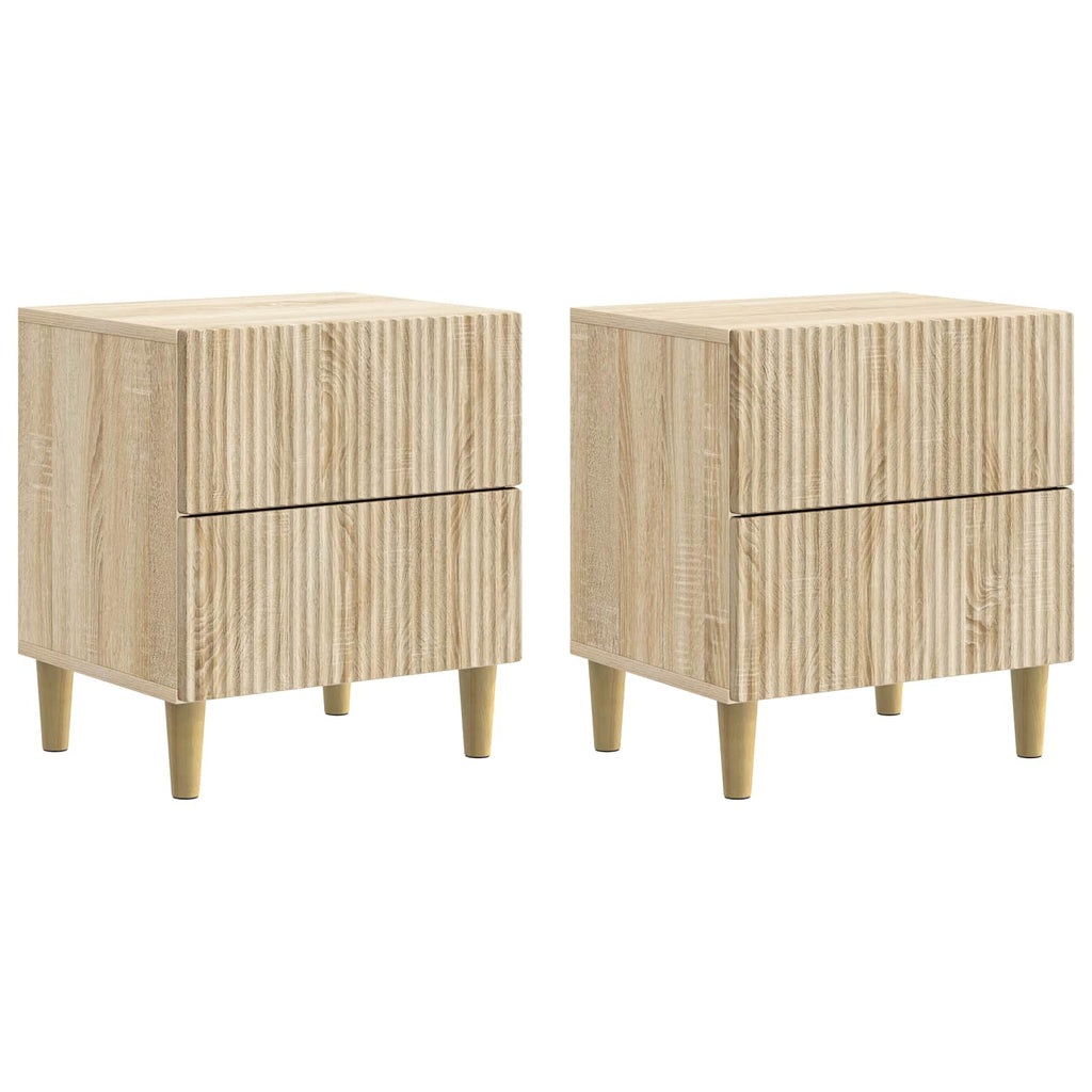 Nachttisch 2 pcs Sonoma-Eiche 43 x 34,5 x 48 cm Holzwerkstoff