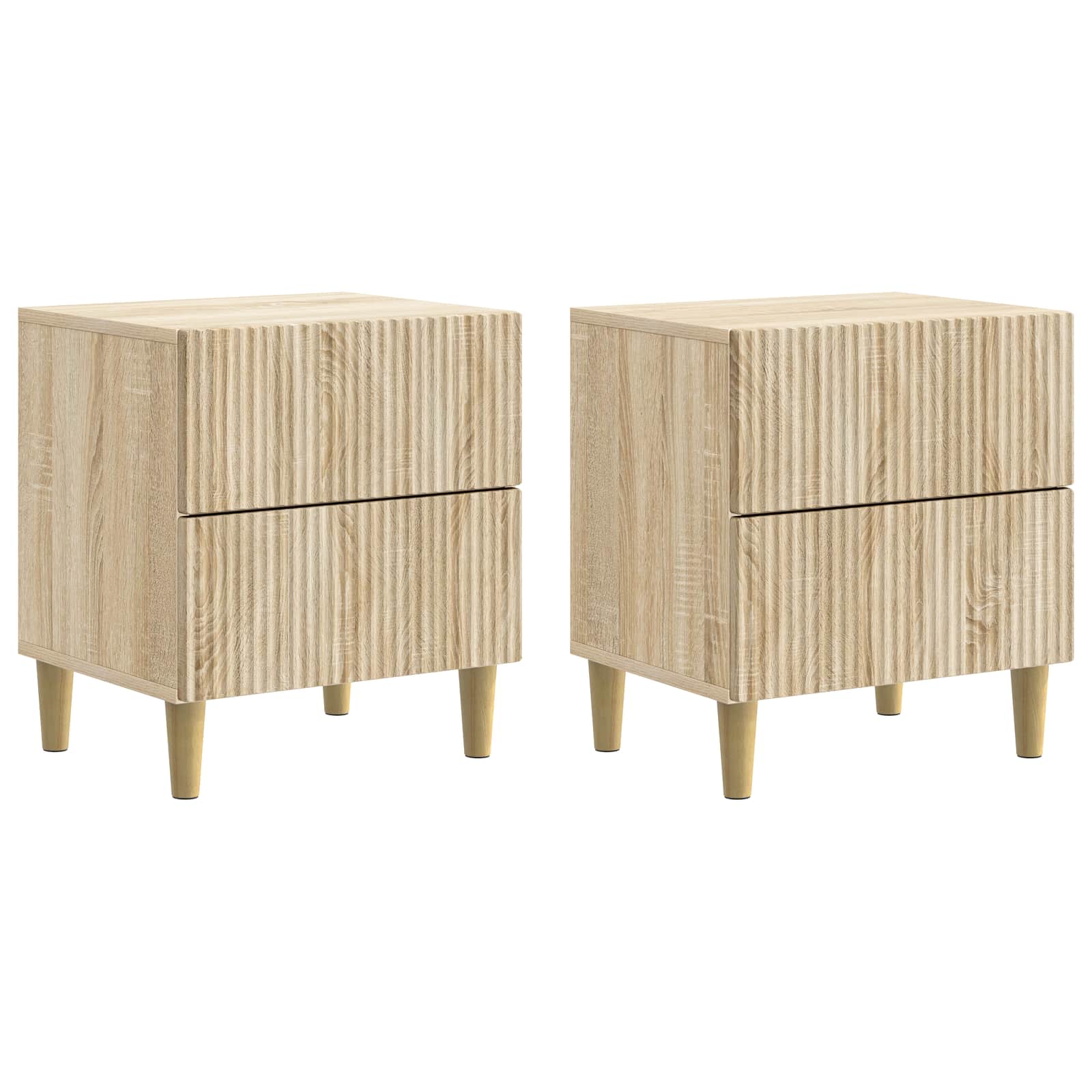 Nachttisch 2 pcs Sonoma-Eiche 43 x 34,5 x 48 cm Holzwerkstoff