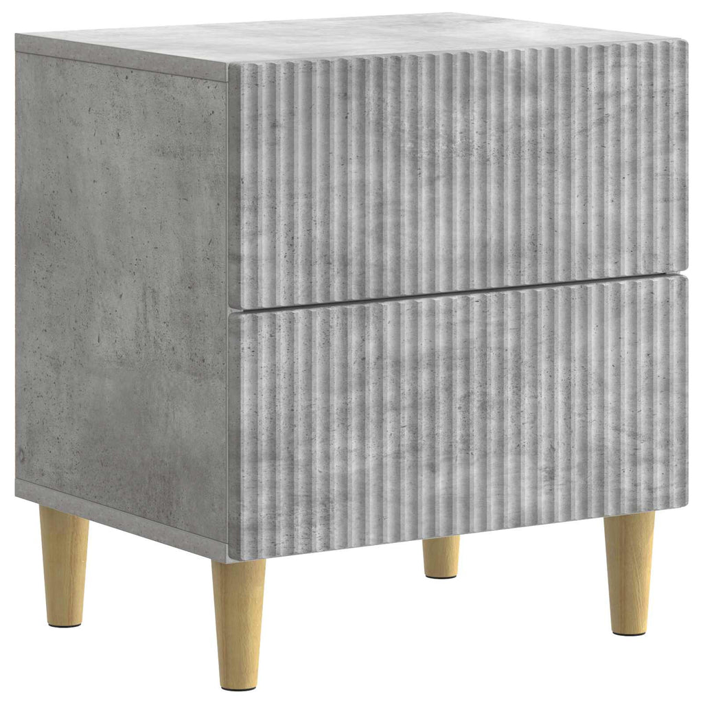 Nachttisch 2 pcs Betongrau 43 x 34,5 x 48 cm Holzwerkstoff