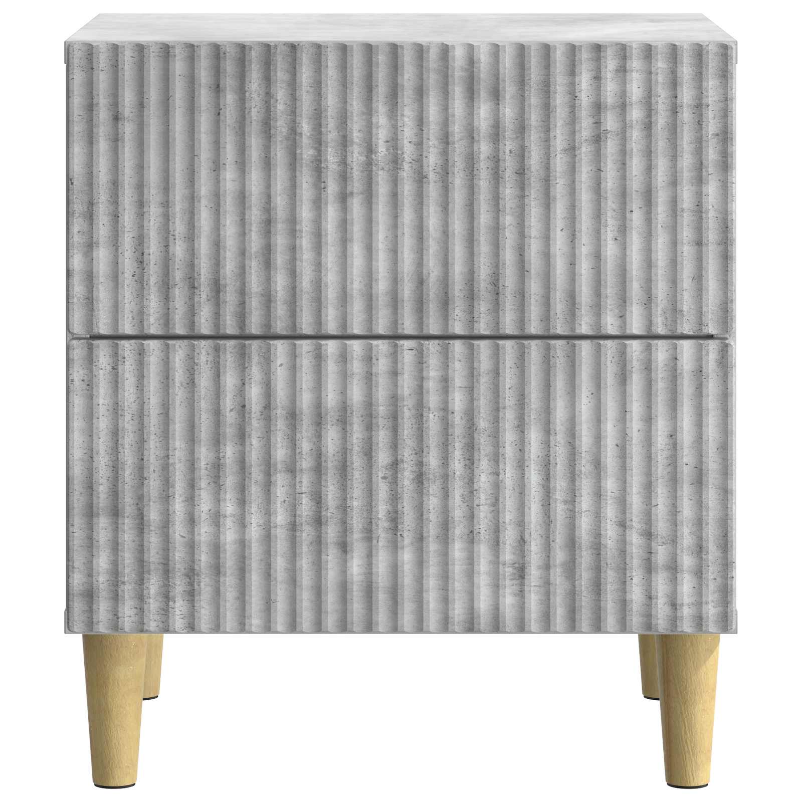 Nachttisch 2 pcs Betongrau 43 x 34,5 x 48 cm Holzwerkstoff