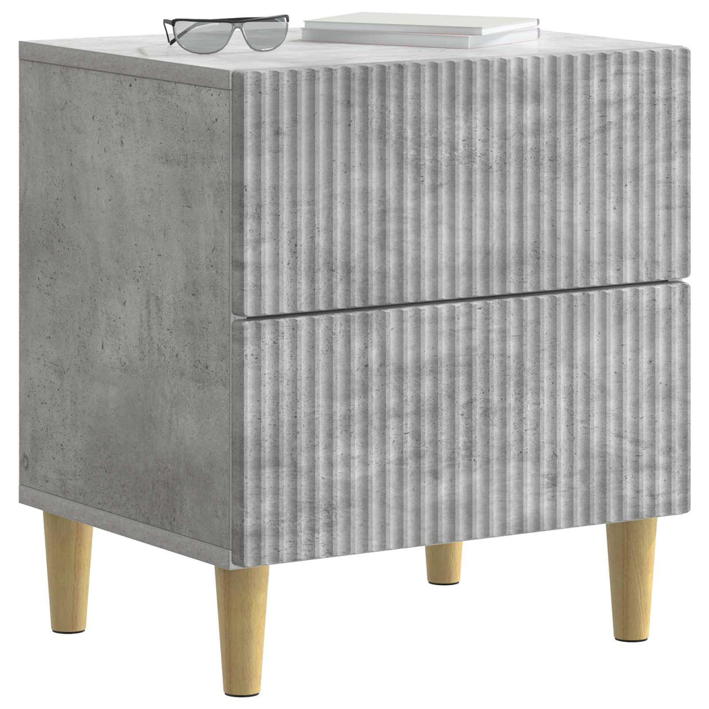 Nachttisch 2 pcs Betongrau 43 x 34,5 x 48 cm Holzwerkstoff
