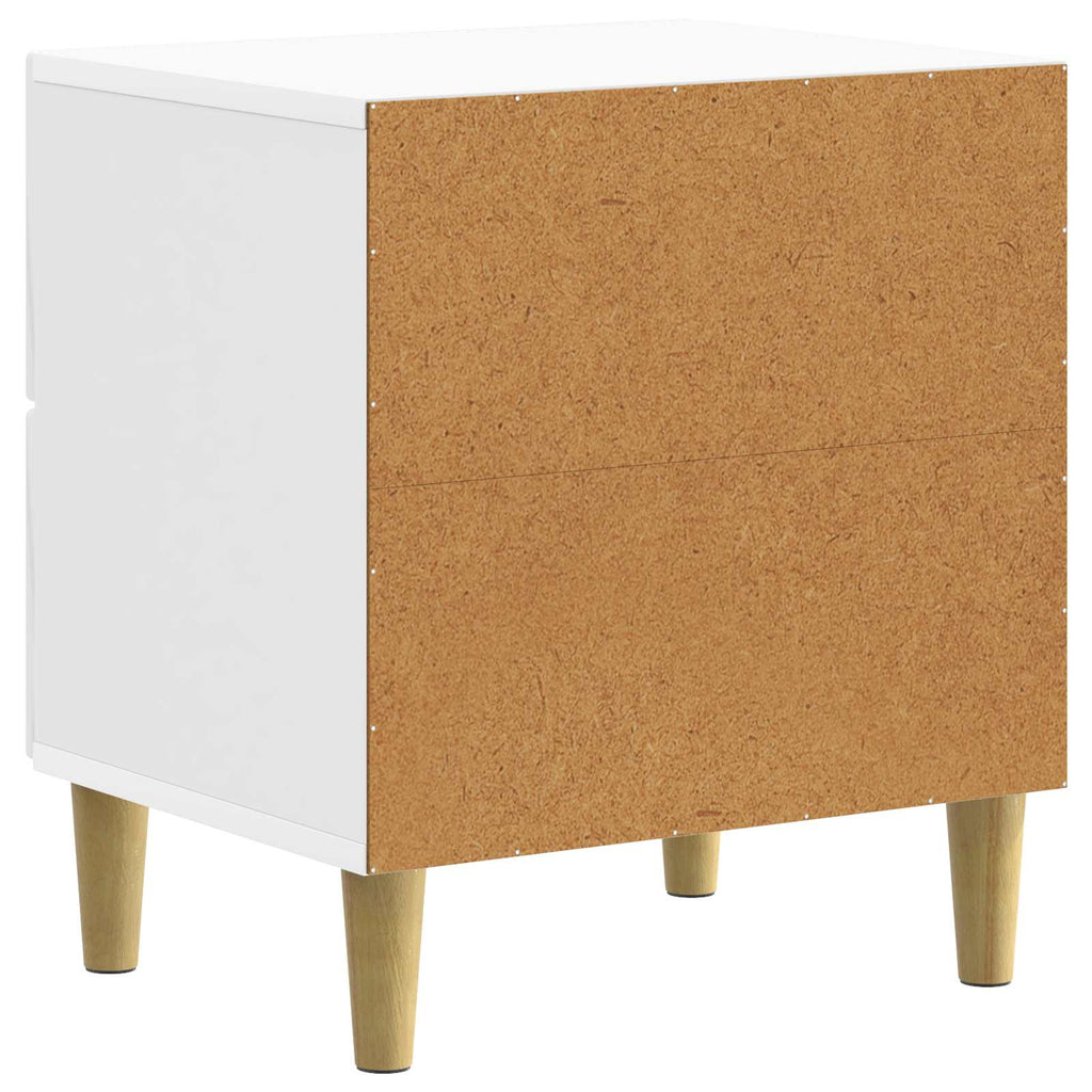 Nachttisch 2 pcs Hochglanz Weiß 43 x 34,5 x 48 cm Holzwerkstoff
