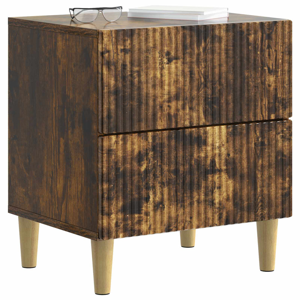Nachttisch 2 pcs Geräucherte Eiche 43 x 34,5 x 48 cm