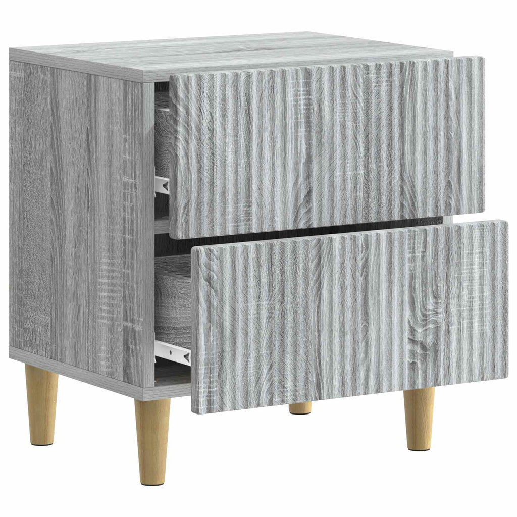Nachttisch Graues Sonoma 43 x 34,5 x 48 cm Holzwerkstoff
