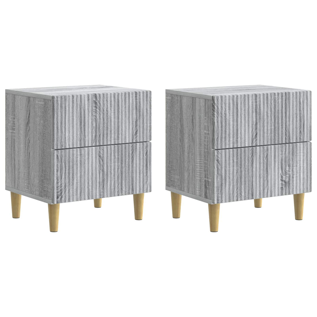 Nachttisch 2 pcs Graues Sonoma 43 x 34,5 x 48 cm Holzwerkstoff
