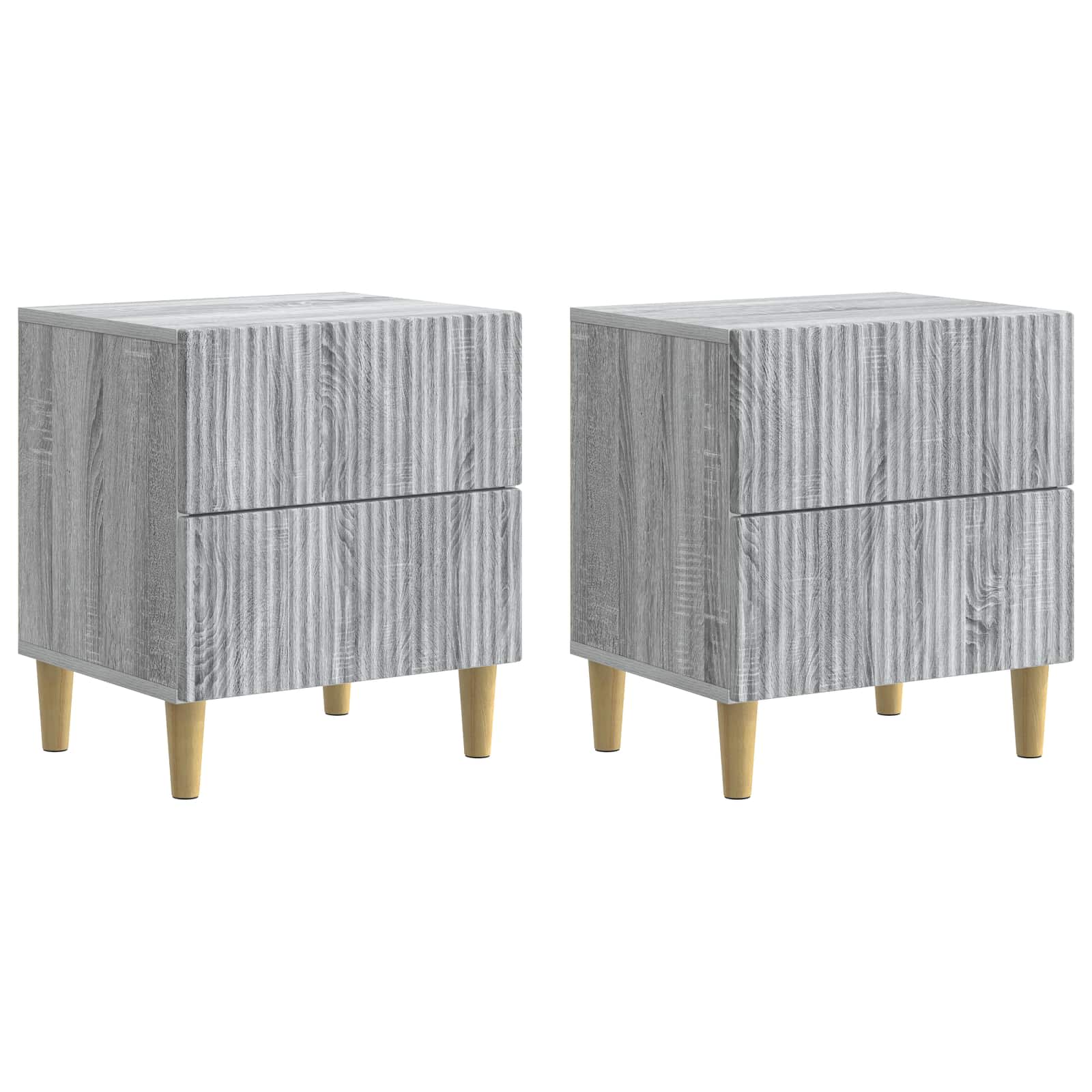 Nachttisch 2 pcs Graues Sonoma 43 x 34,5 x 48 cm Holzwerkstoff