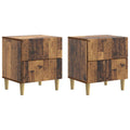 Nachttisch 2 pcs Altholz 43 x 34,5 x 48 cm Holzwerkstoff