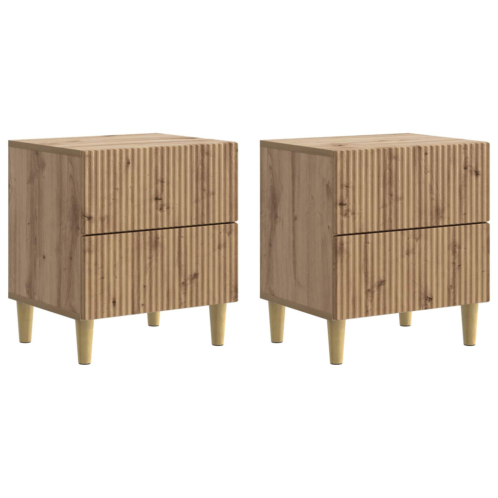 Nachttisch 2 pcs Artisan-Eiche 43 x 34,5 x 48 cm Holzwerkstoff