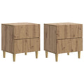 Nachttisch 2 pcs Artisan-Eiche 43 x 34,5 x 48 cm Holzwerkstoff