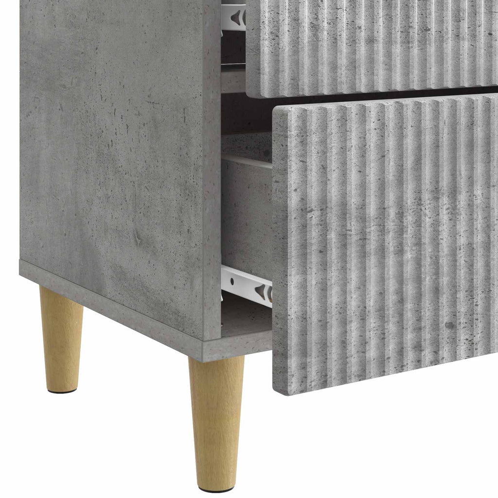 Nachttisch Betongrau 62 x 34,5 x 48 cm Holzwerkstoff