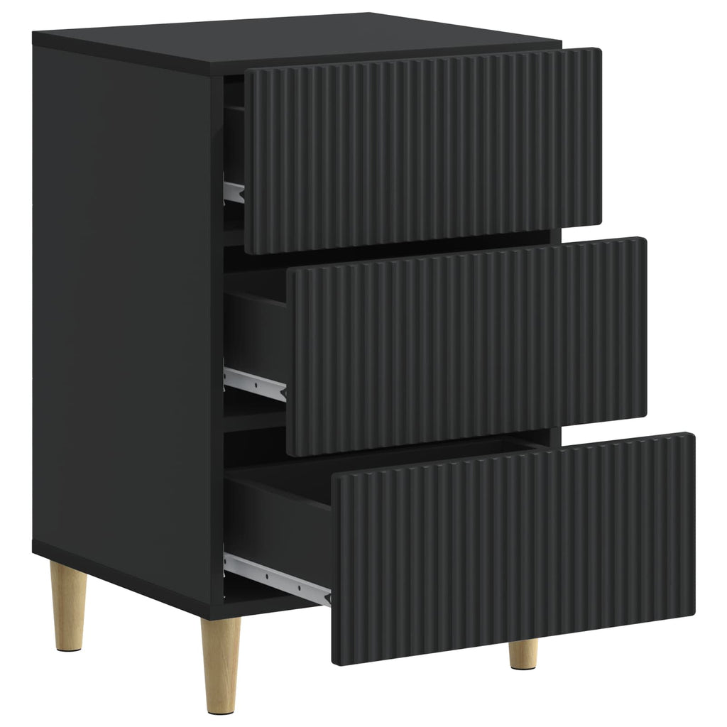 Nachttisch Schwarz 43 x 41 x 66,5 cm Holzwerkstoff