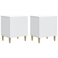 Nachttisch 2 pcs Weiß 43 x 34,5 x 50 cm Holzwerkstoff