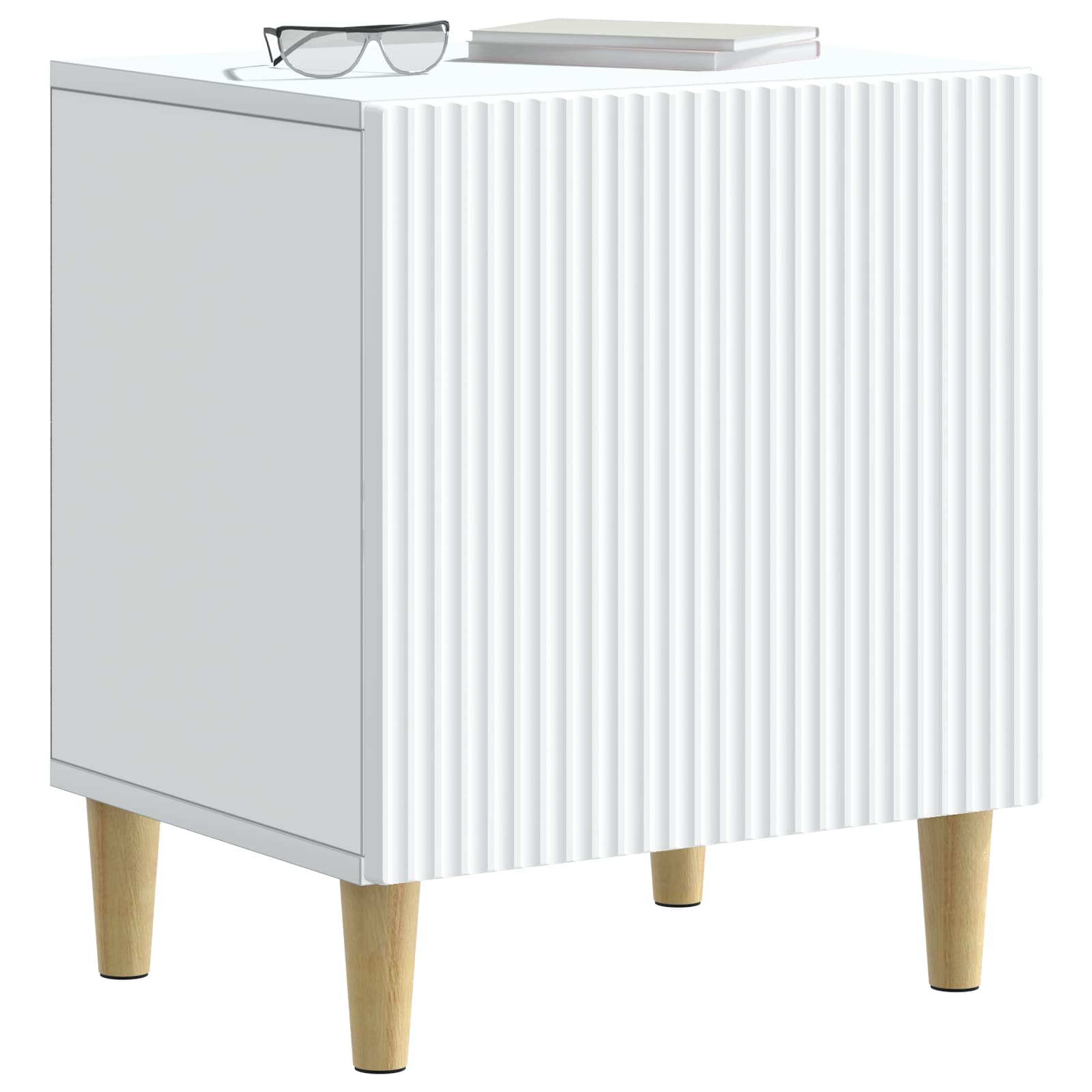 Nachttisch 2 pcs Weiß 43 x 34,5 x 50 cm Holzwerkstoff