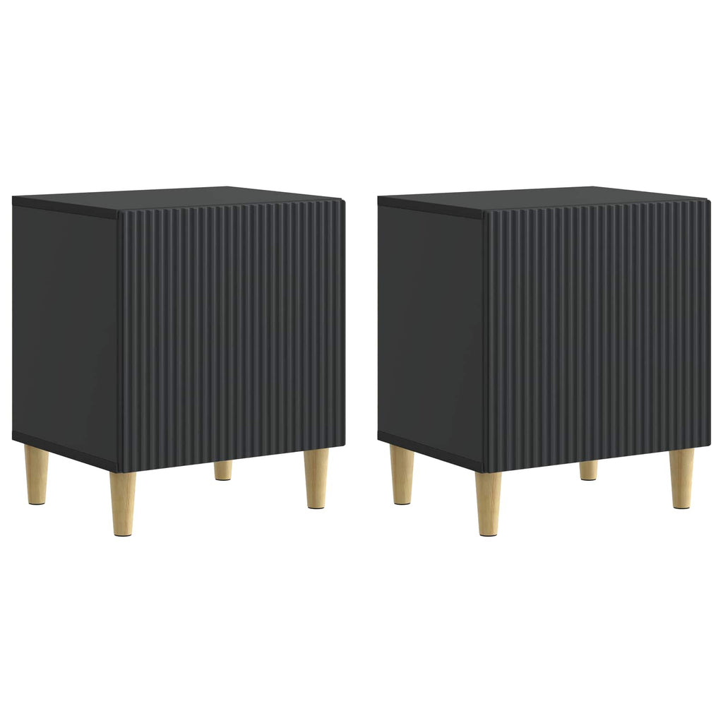 Nachttisch 2 pcs Schwarz 43 x 34,5 x 50 cm Holzwerkstoff